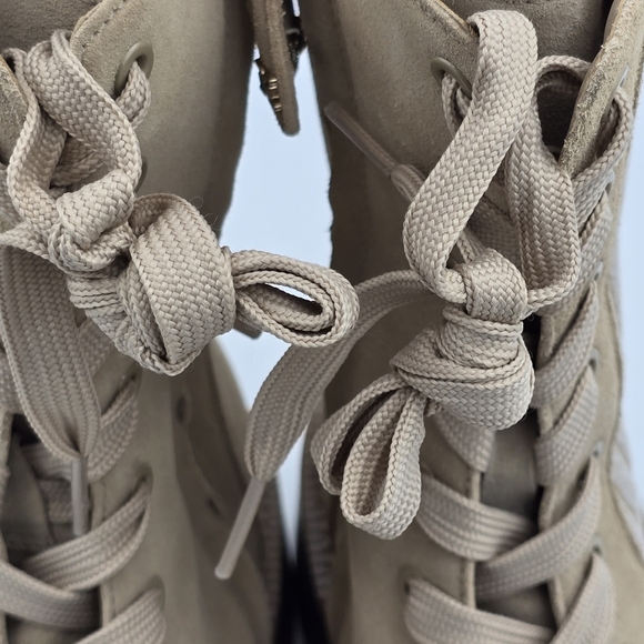 Sam Edelman Evina Platform Lace/Zip-Up Combat Boots, Sesame (tan), Women's 7M - Picture 14 of 16